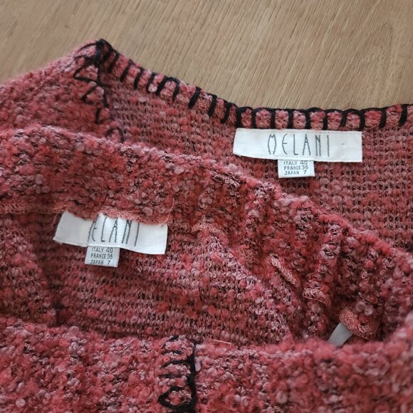 Melani Boucle Midi Skirt and Tie Front Tank Set - Picture 6 of 9